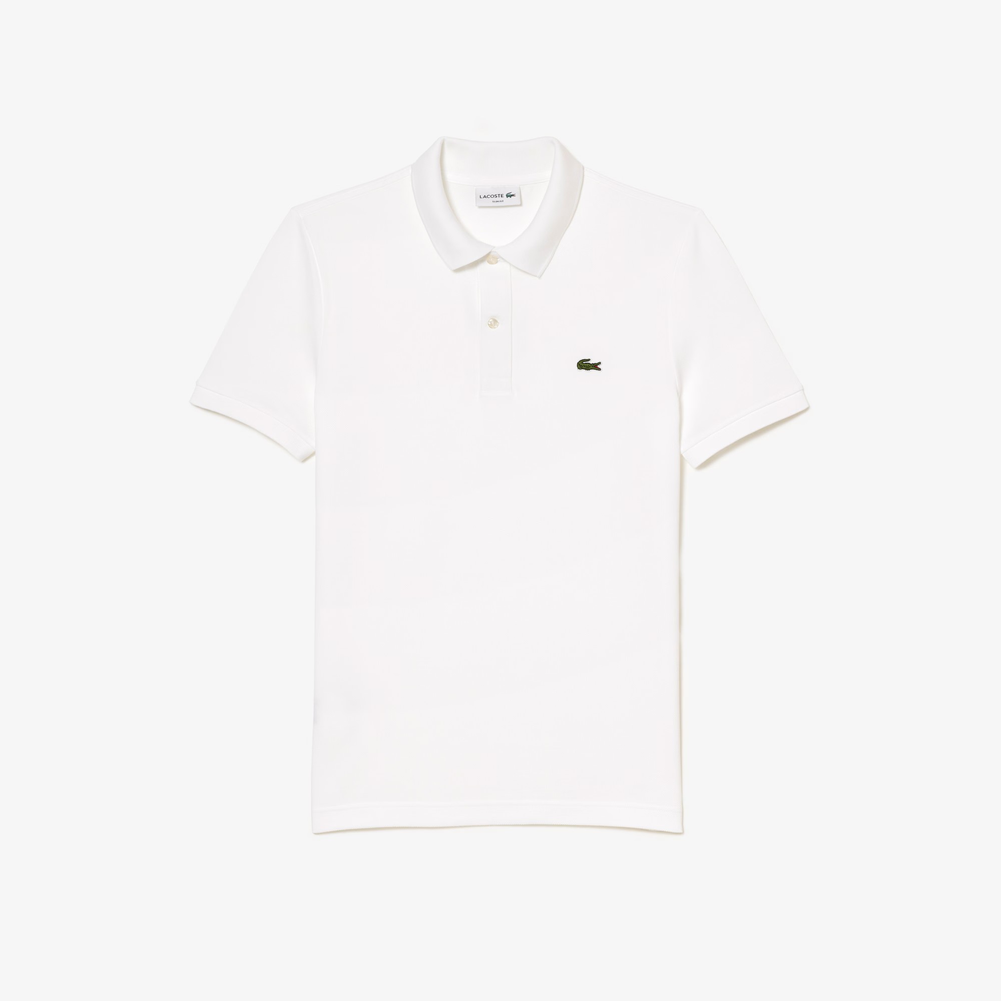 Polo Lacoste Slim Fit L.12.12 Piqué - White