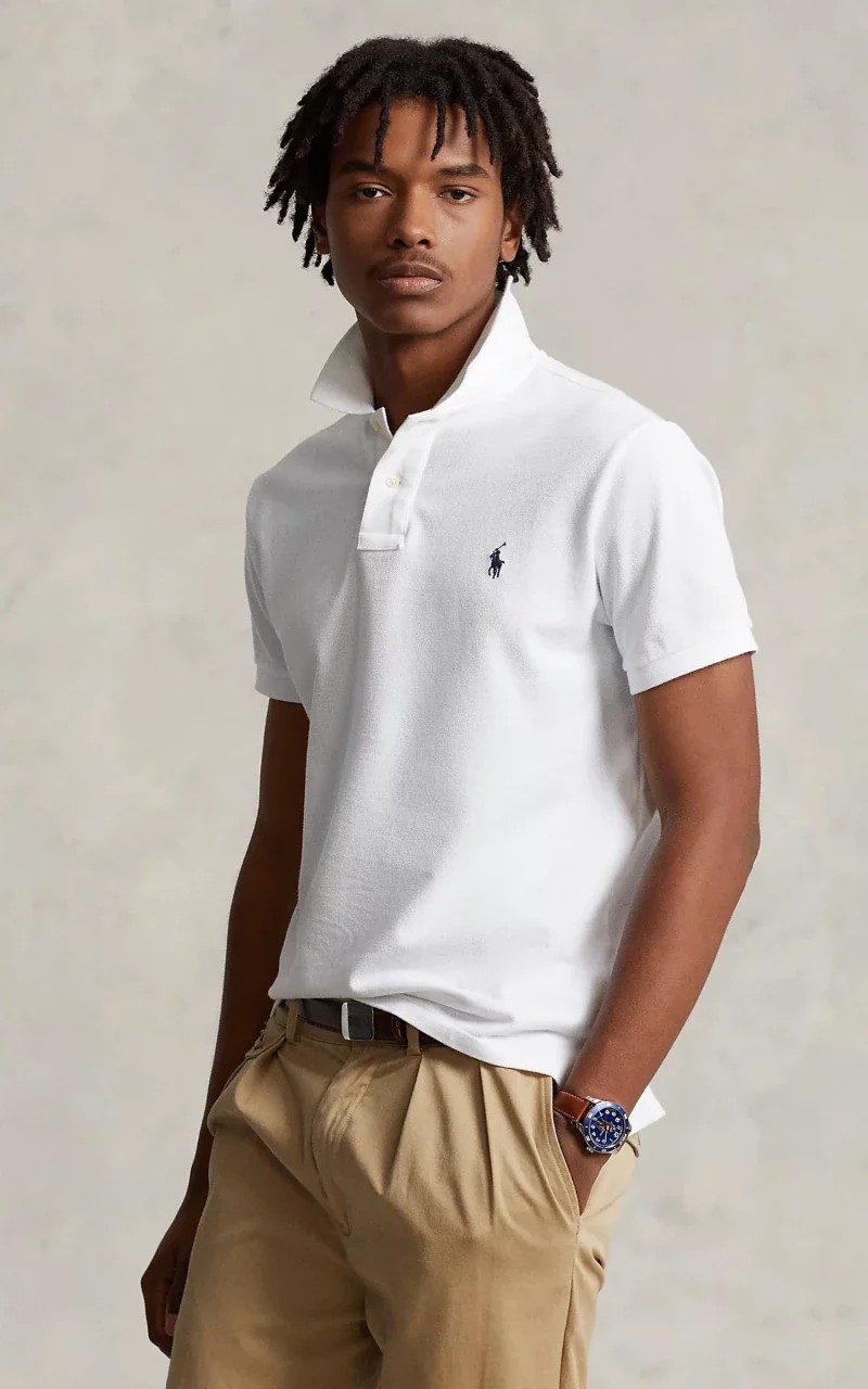 Polo Ralph Lauren The Iconic Mesh Classic Fit - White/Navy