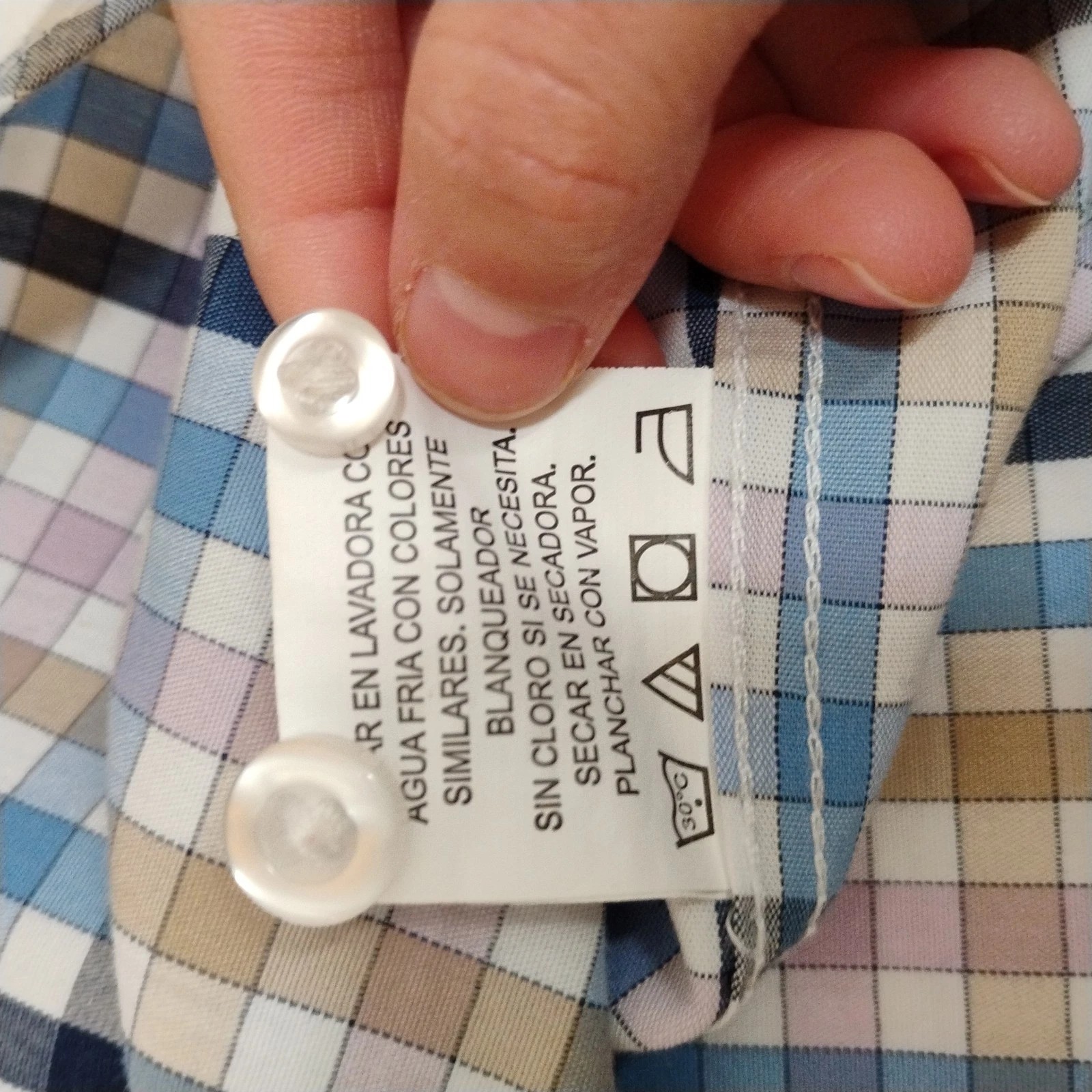 Sơ mi cộc tay Social Coast Men's Stretch Plaid Button Down - Cream / Navy-Blue-Pastel Pink