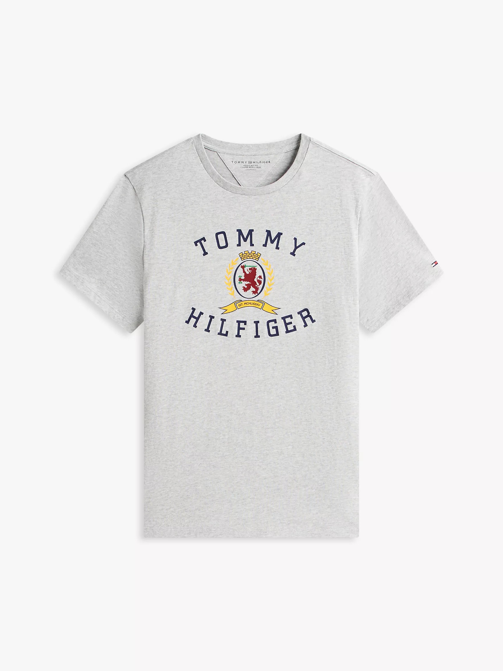 Áo Thun Tommy Hilfiger Crest Logo - Grey Heather