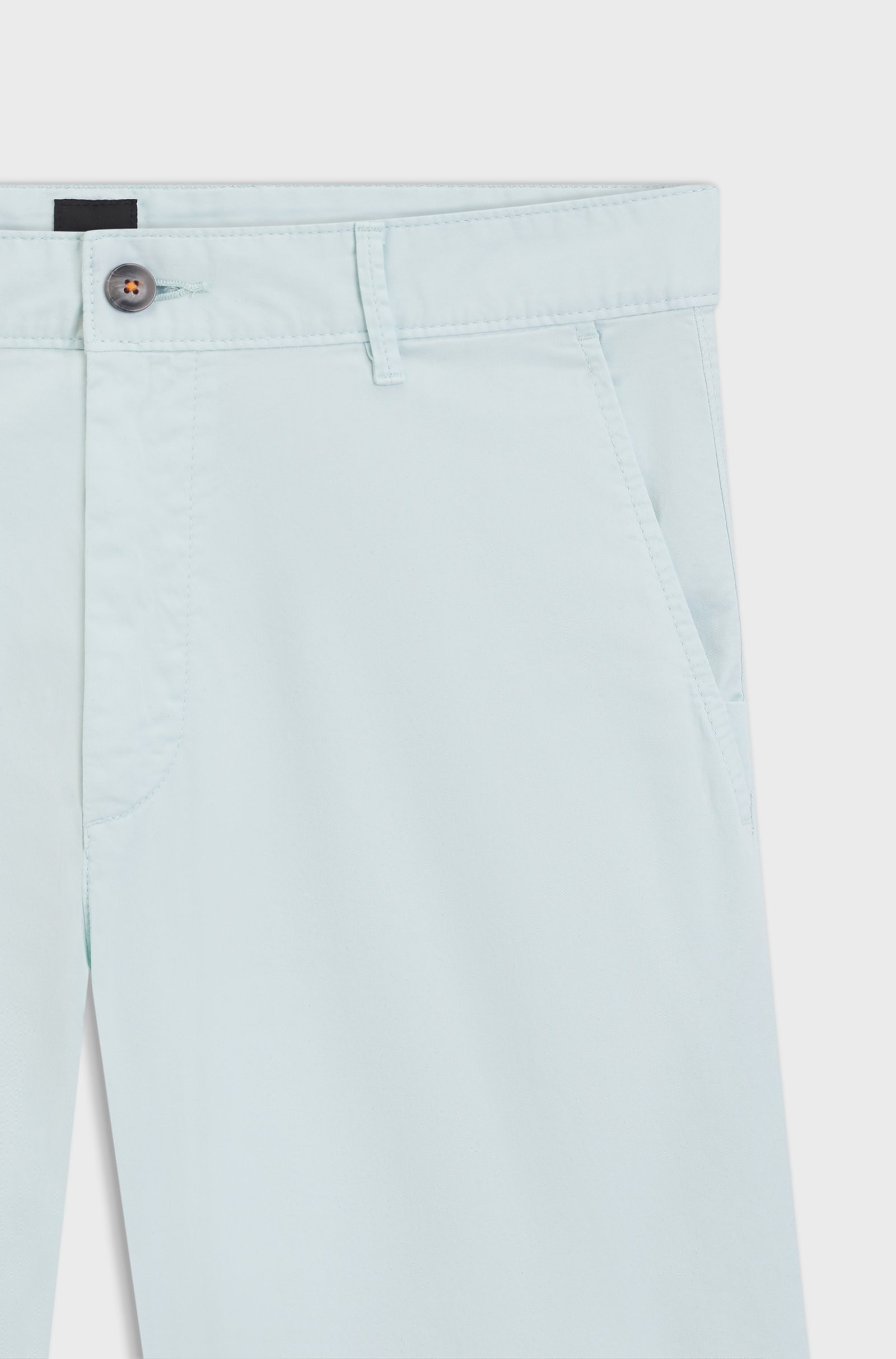 Shorts BOSS Men's Slim-fit In Stretch-Cotton Twill - Open Air Blue