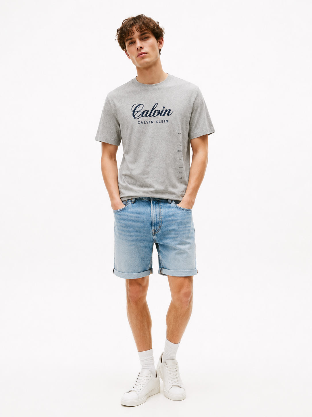 Thun Calvin Klein ghi chữ Calvin đen thêu