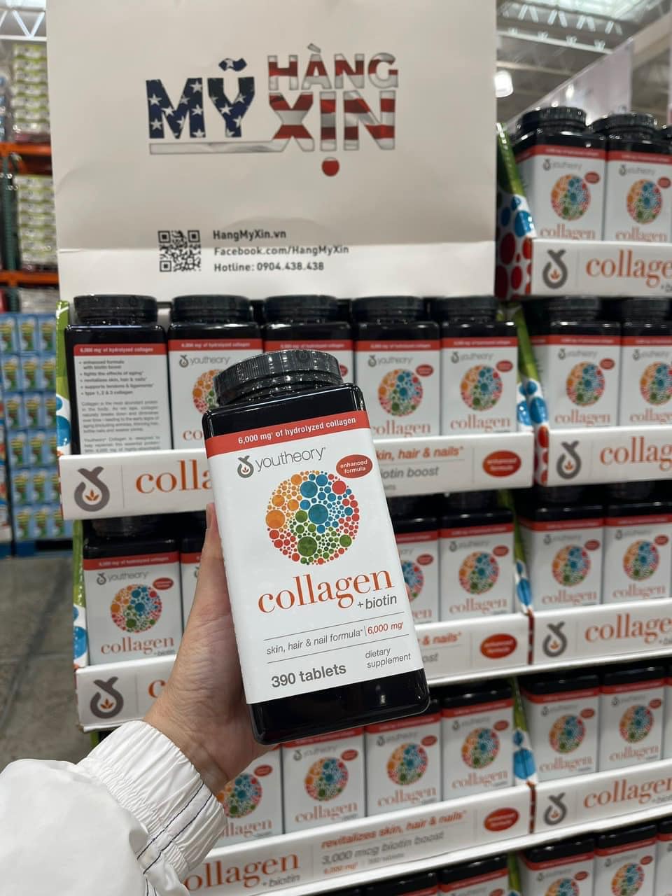 Viên uống Collagen Youtheory Type 1 2 & 3 của Mỹ, 390 viên