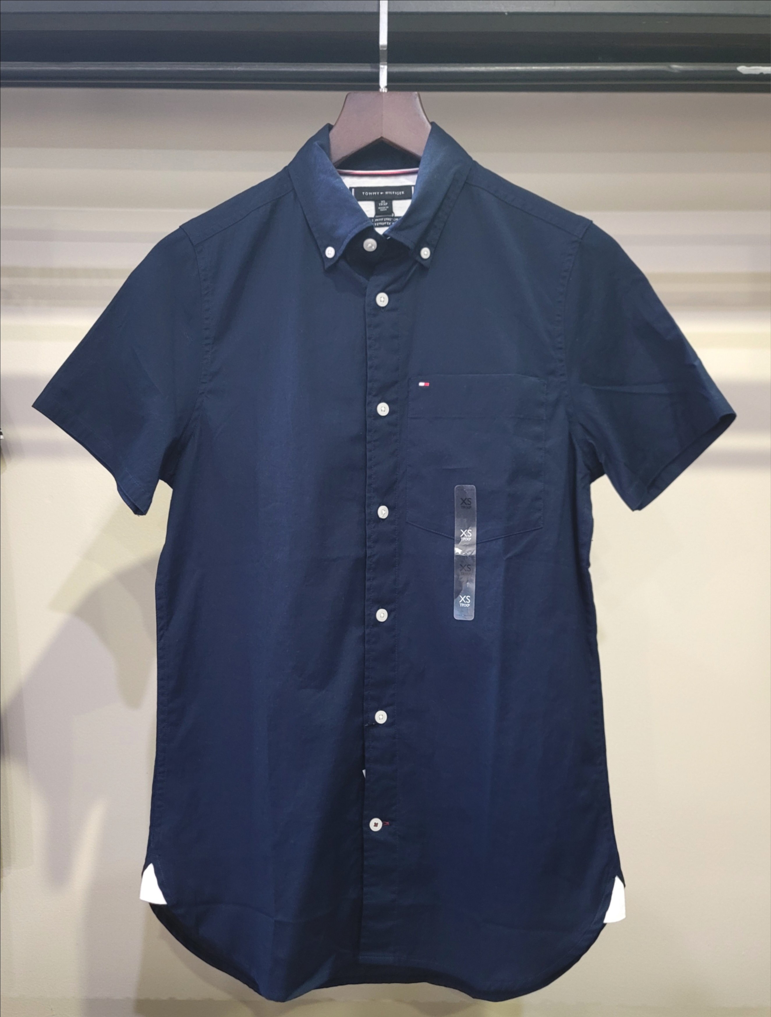 Sơ mi cộc tay Tommy Slimfit Navy