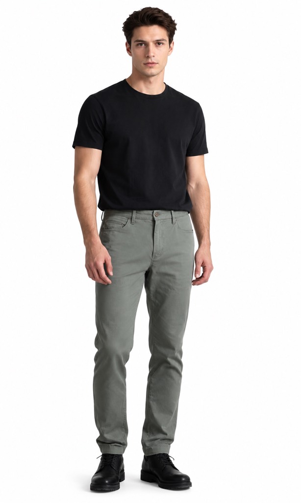 Quần Khaki Tommy Hilfiger THflex Straight 5-Pocket - Gray