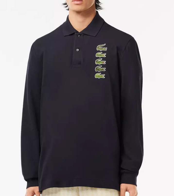 Polo Lacoste Seasonal Long Sleeve Classic Fit Chest Branding - Abimes