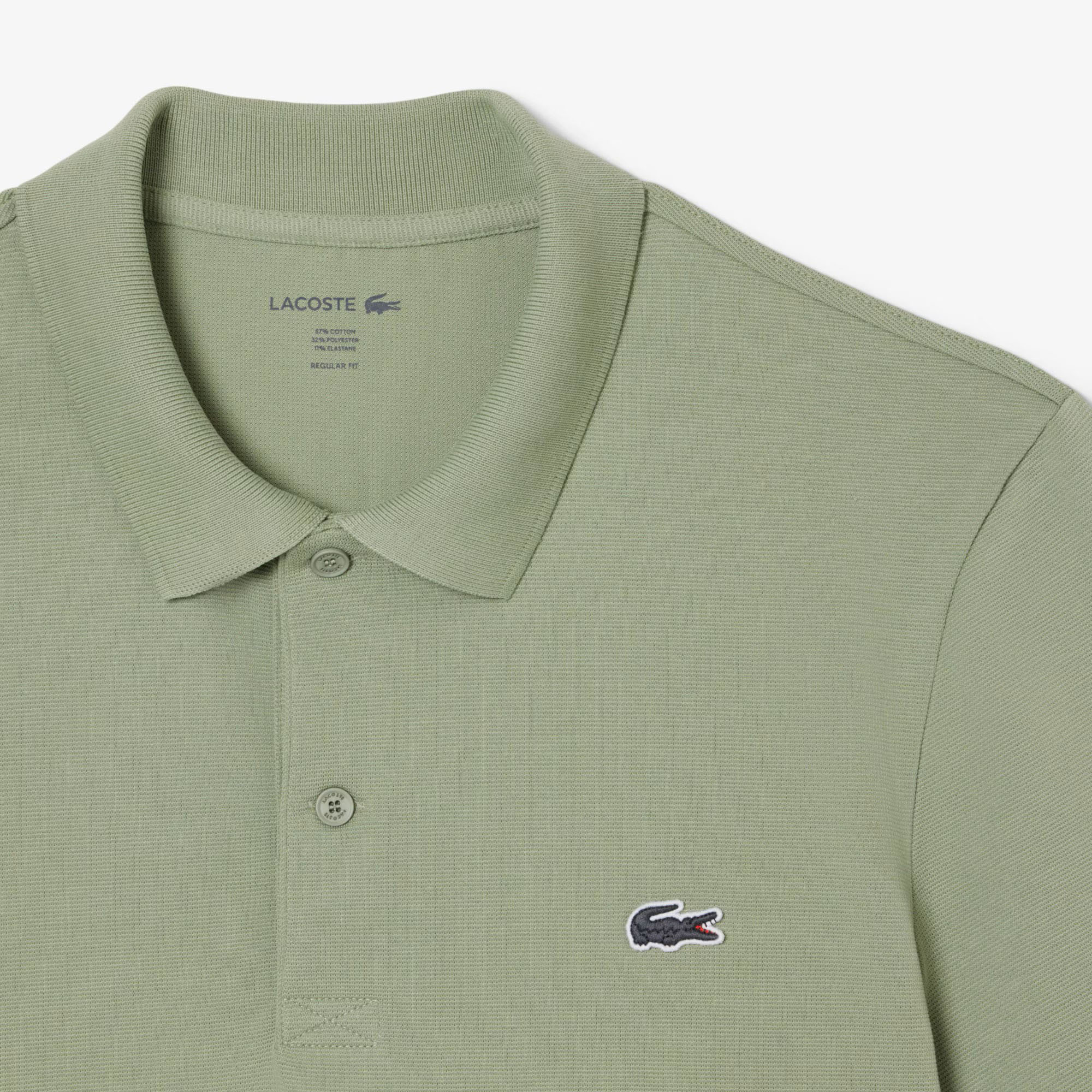 Polo Lacoste Regular Fit Cotton Blend - Sage green
