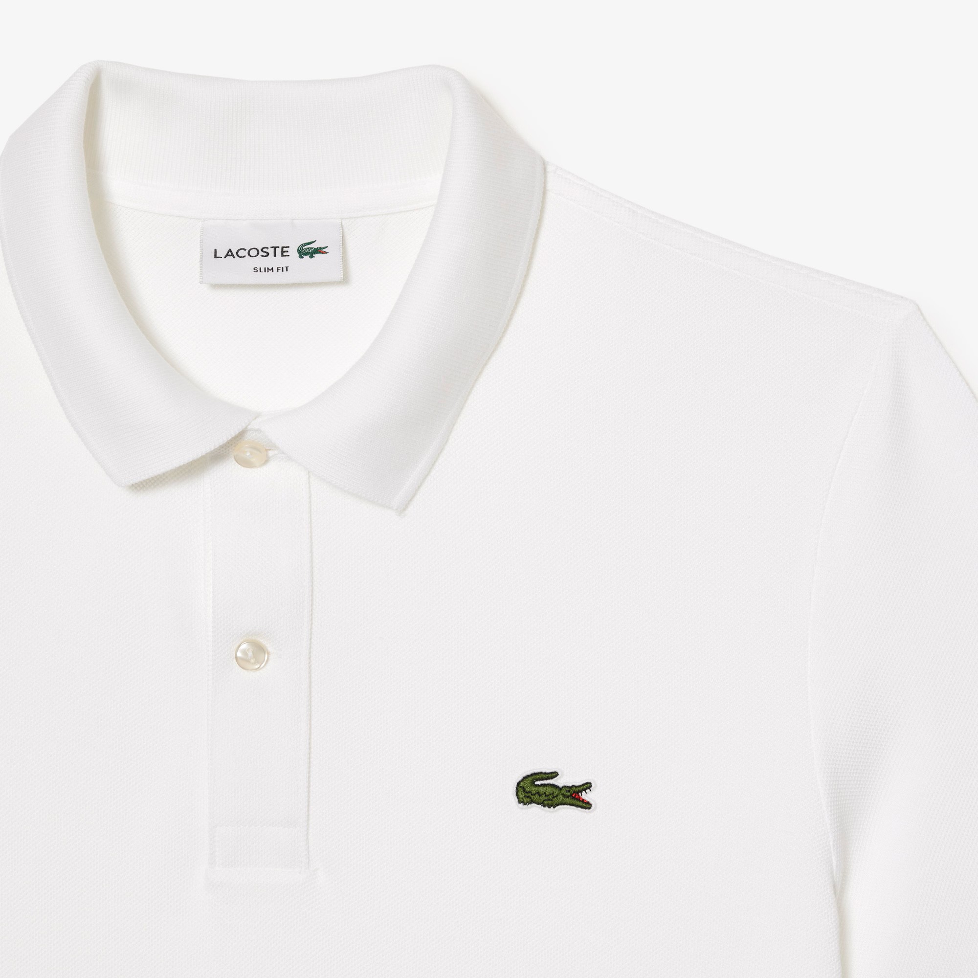 Polo Lacoste Slim Fit L.12.12 Piqué - White