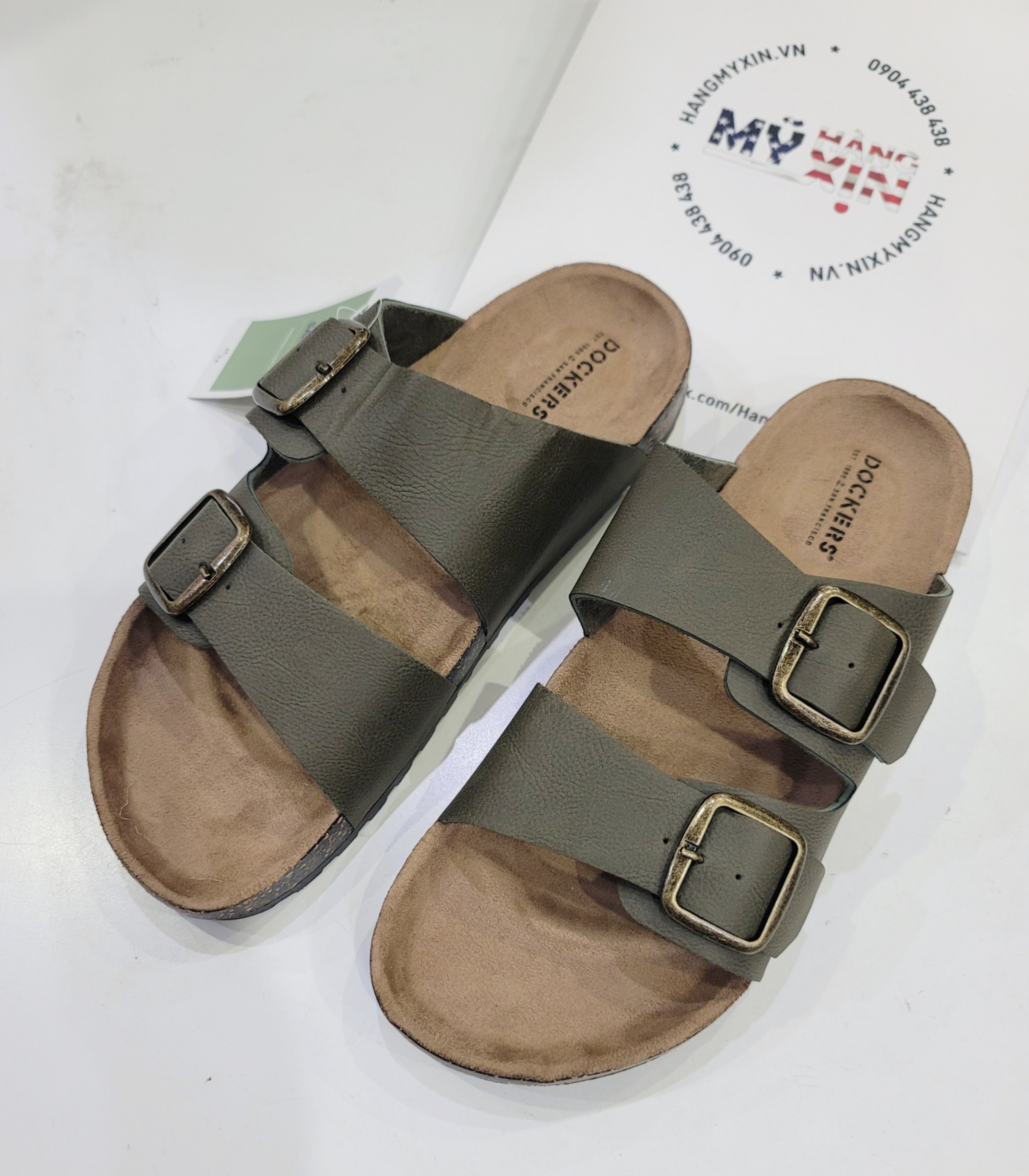 Dockers Men's Adjustable Strap Footbed Sandals - Olive