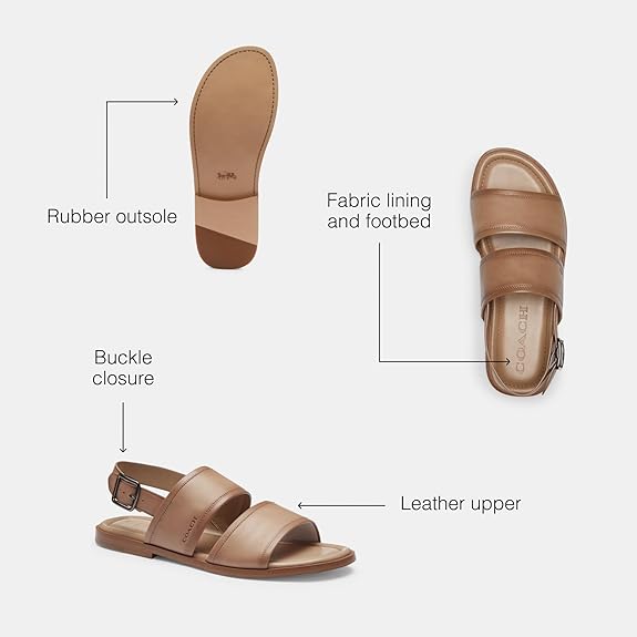 Sandal COACH Men's Julian Two Strap - Taupe