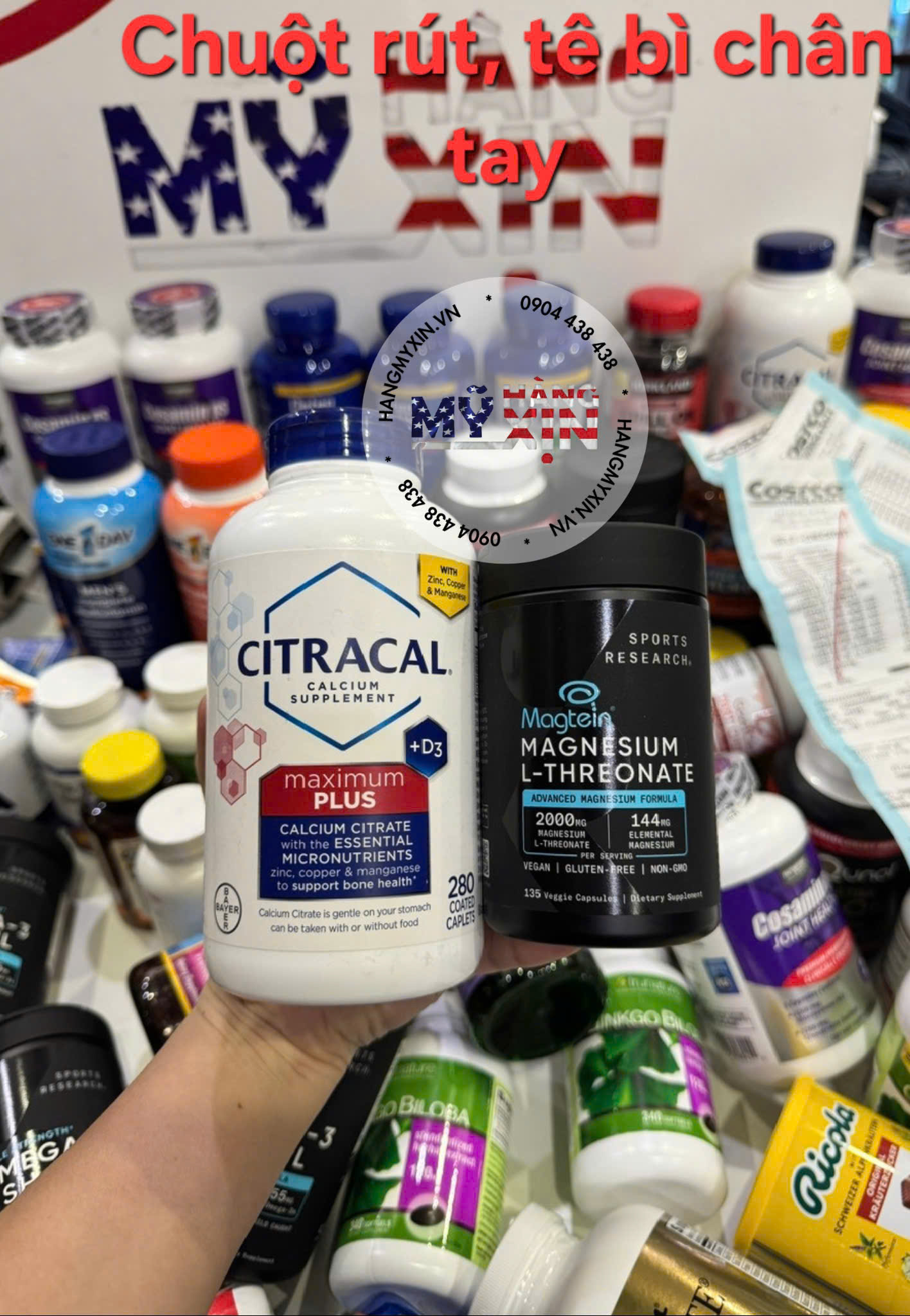 Viên uống bổ sung Magie Sports Research Magtein Magnesium L-Threonate 2000mg - Hỗ trợ sức khỏe não bộ, cải thiện giấc ngủ -135 viên