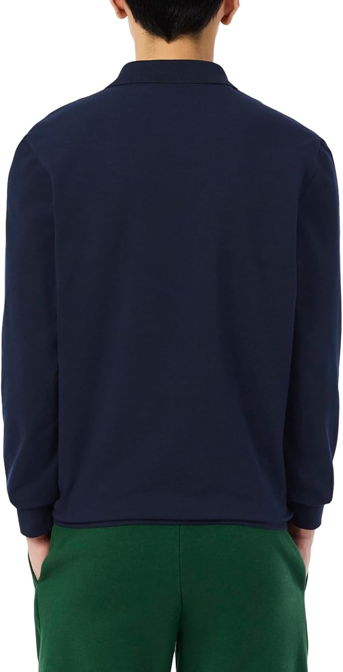 Polo Shirt Lacoste Regular Fit Long Sleeved Cotton Blend - Navy Blue
