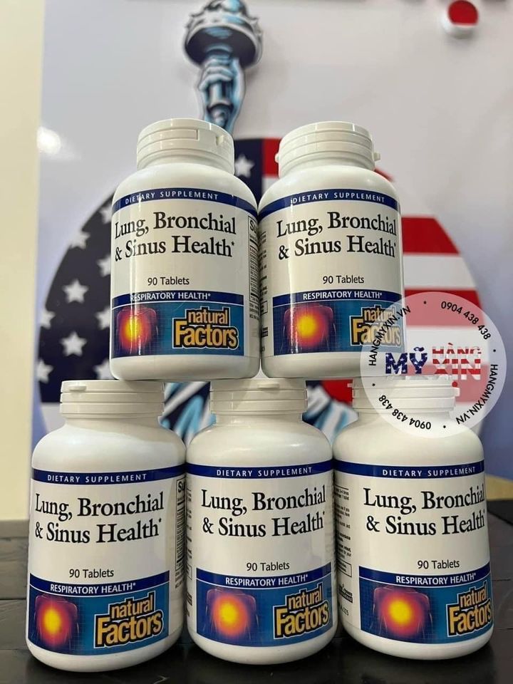 Bổ phổi Natural Factors Lung, Bronchial & Sinus Health - 90 viên