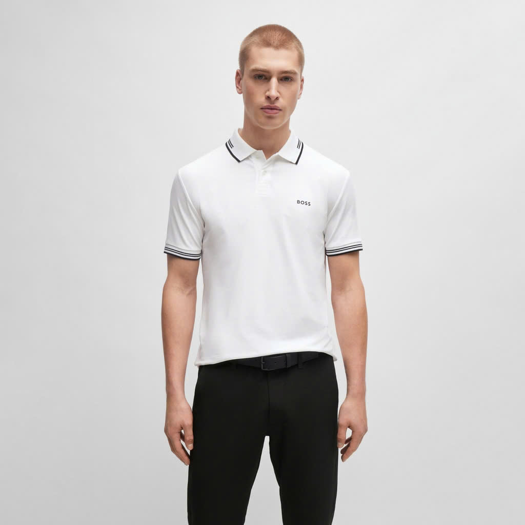 POLO BOSS PAUL CURVED WHITE