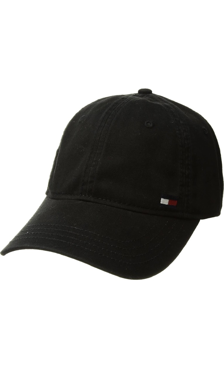 Mũ Tommy Hilfiger Cotton Billy Adjustable Flap Baseball - Black