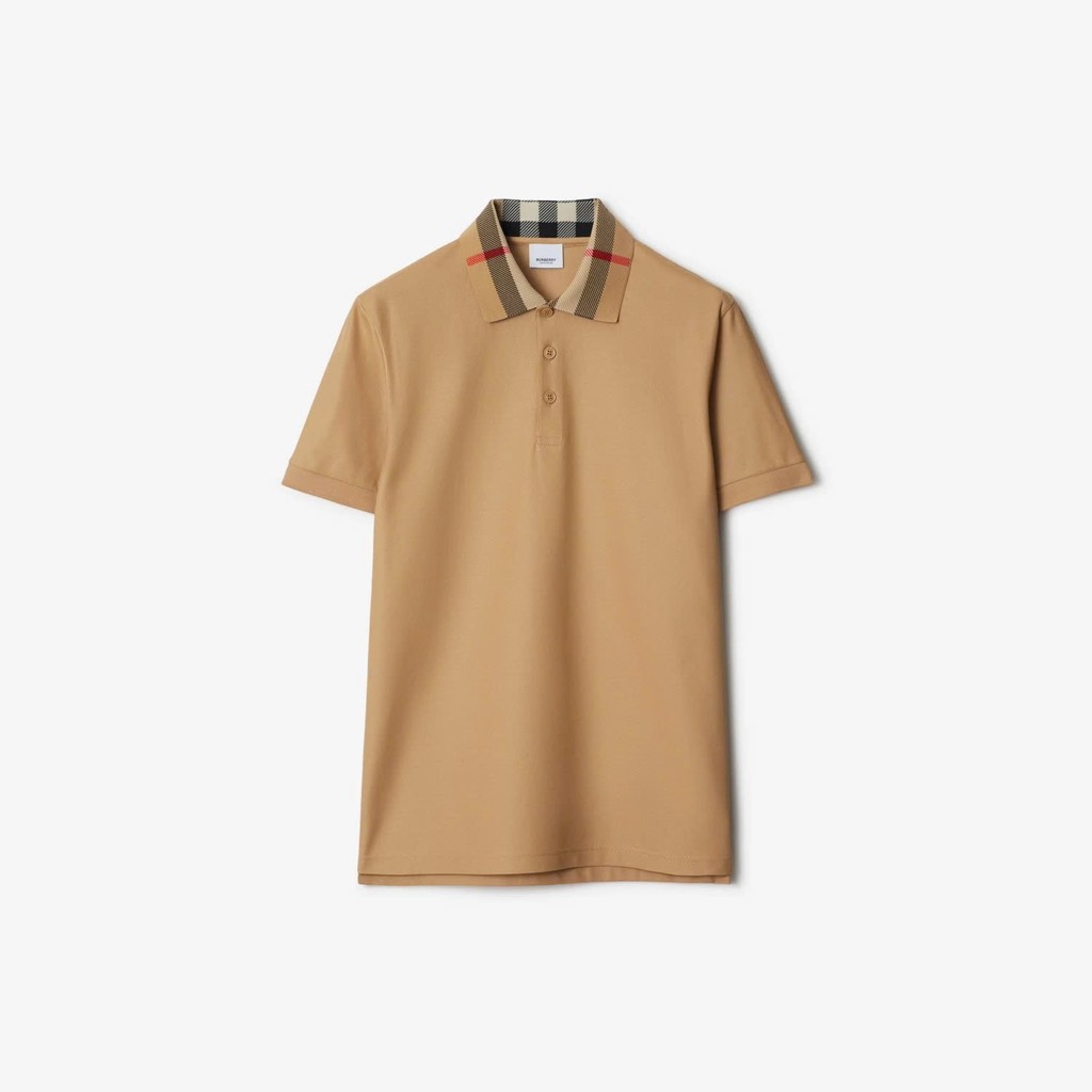 Polo Burberry - Check Collar Beige