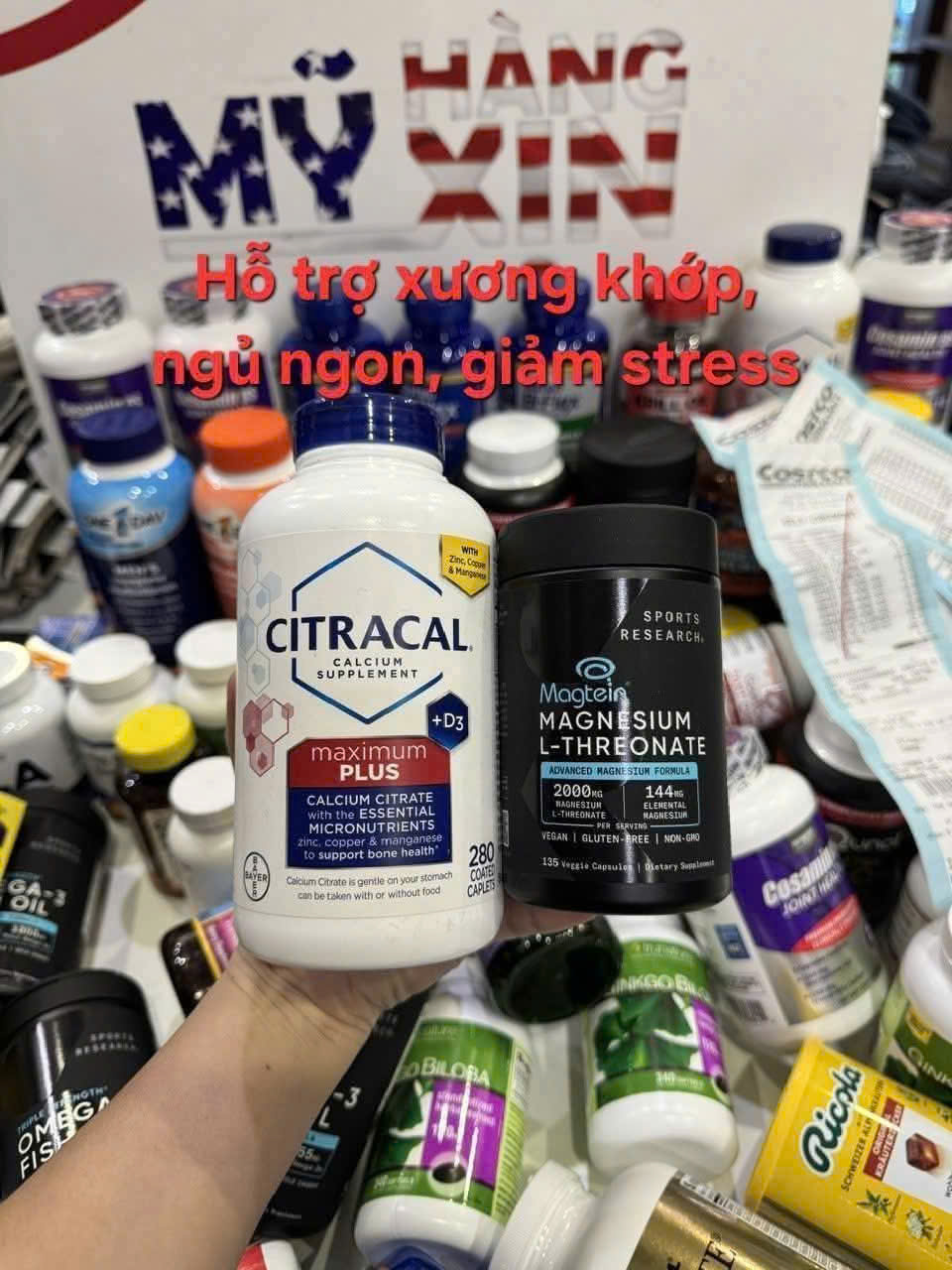 BỘ ĐÔI CANXI CTRACAL + MAGIE L-THREONATE – HỖ TRỢ XƯƠNG KHỚP, NGỦ NGON, GIẢM STRESS 