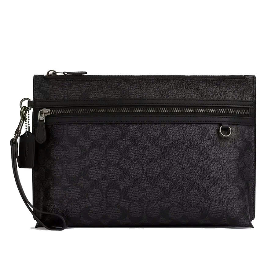 Coach Carry All Pouch Logo Canvas CY985