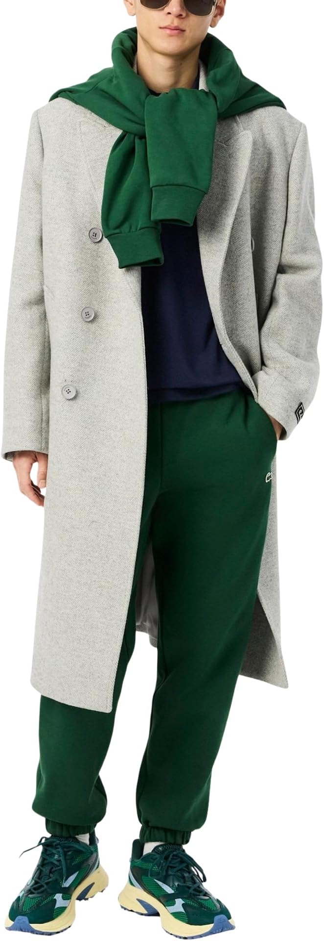 Polo Shirt Lacoste Regular Fit Long Sleeved Cotton Blend - Navy Blue