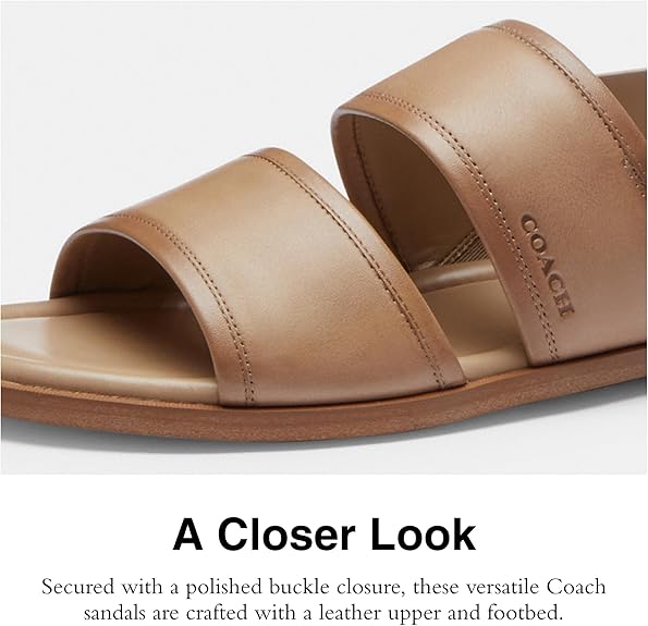 Sandal COACH Men's Julian Two Strap - Taupe
