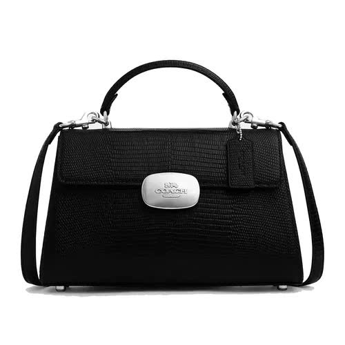 Túi Xách Nữ Coach Eliza Top Handle Bag ( đen vân )