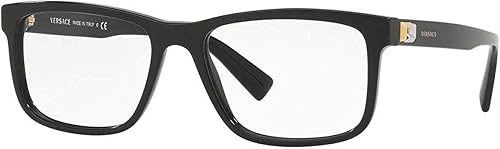 GỌNG KÍNH - Versace Men's VE3253 55mm Black Eyeglasses with Clear Demo Lens
