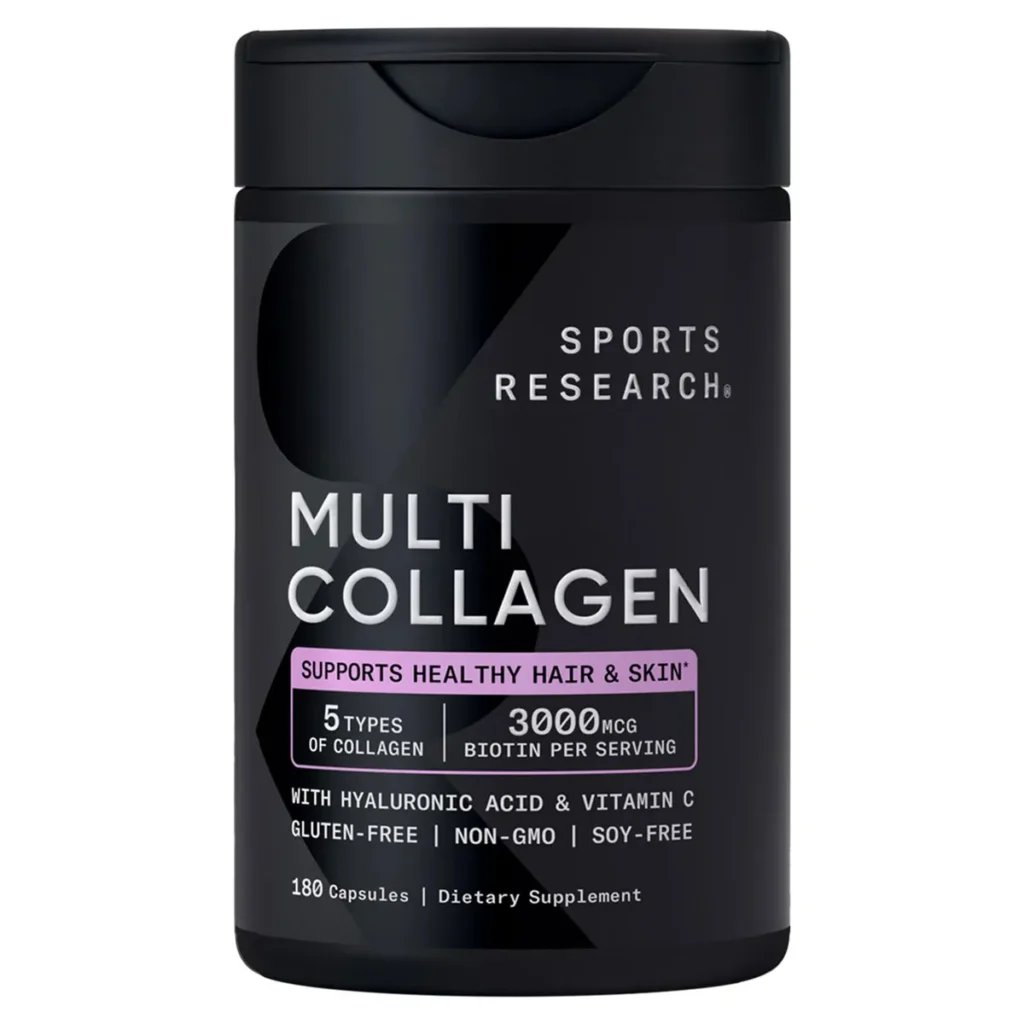 Sports Research Multi Collagen Complex – bổ sung collagen đa dạng, hỗ trợ chăm sóc da và xương khớp-180 viên