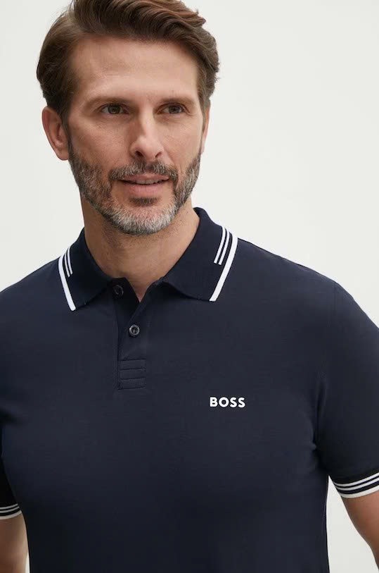 Polo BOSS Men's Paul Curved - Black