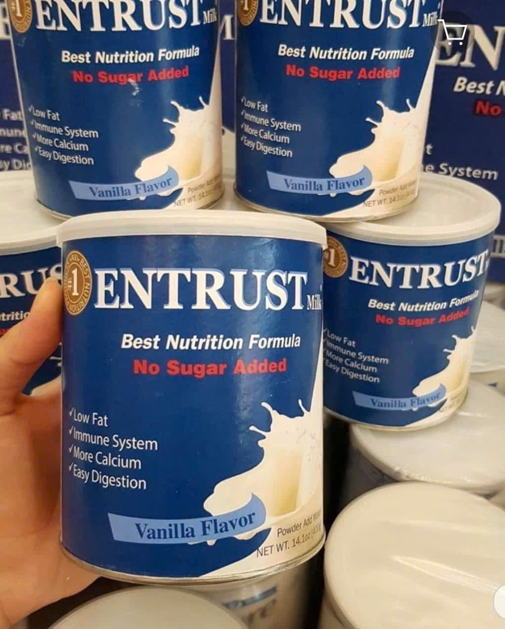 Sữa Entrust Milk dành cho người tiểu đường - 400g của Mỹ