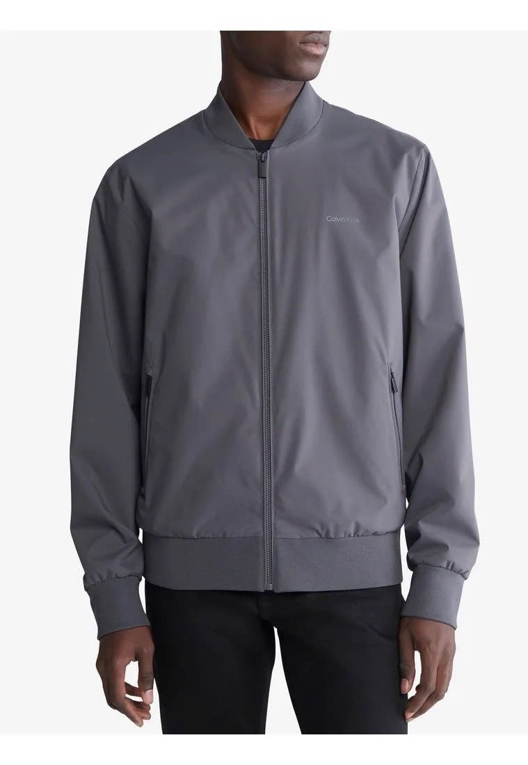Khoác gió CK Matte Bomber Jacket - Grey