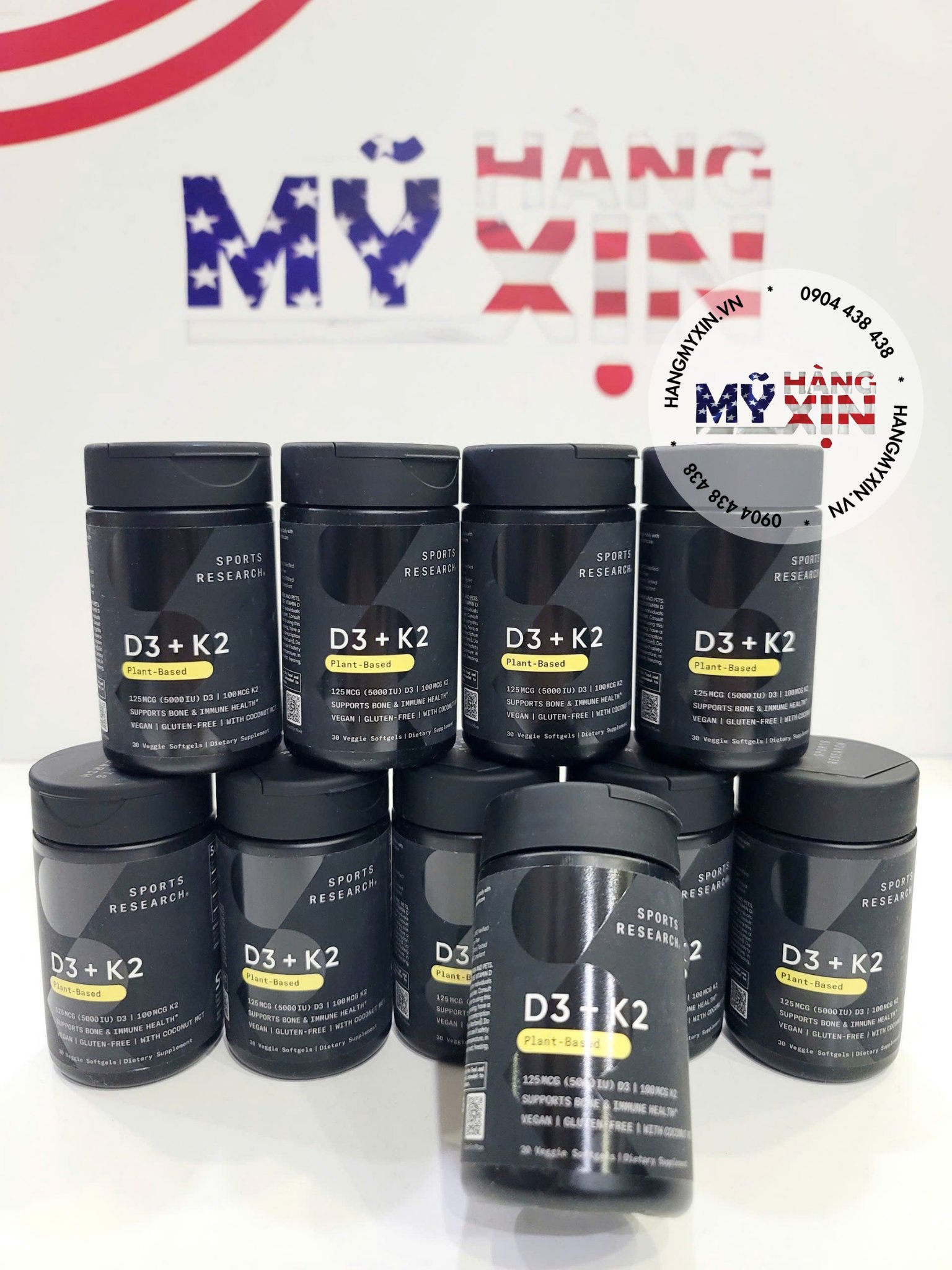 Vitamin D3+K2 Sports Research (30 viên)