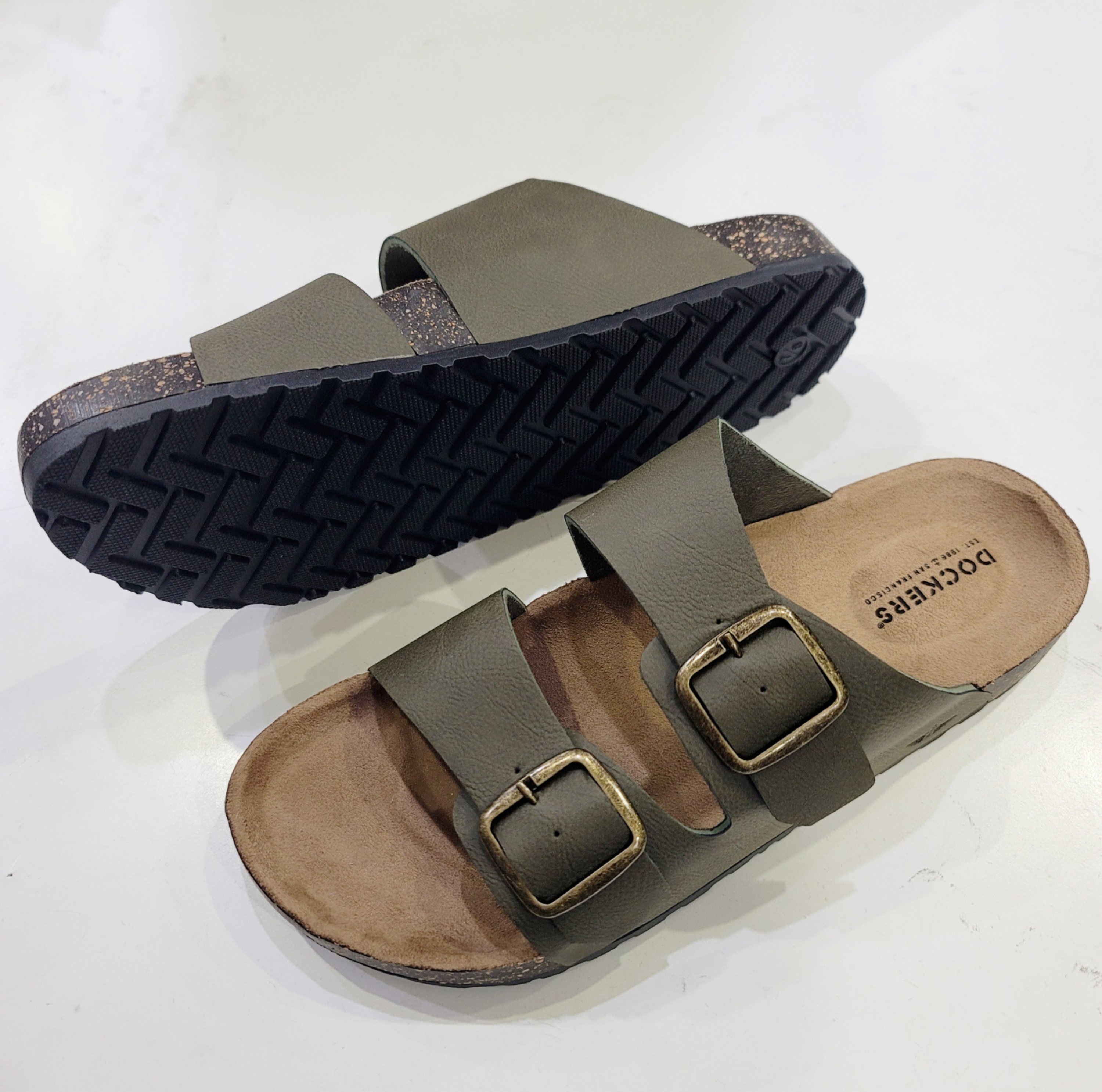 Dockers Men's Adjustable Strap Footbed Sandals - Olive