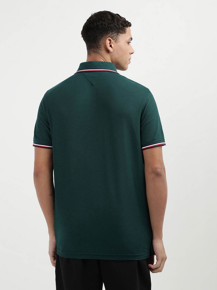 Polo Tommy Hilfiger Regular Fit Tommy Wicking - Ornamental Green