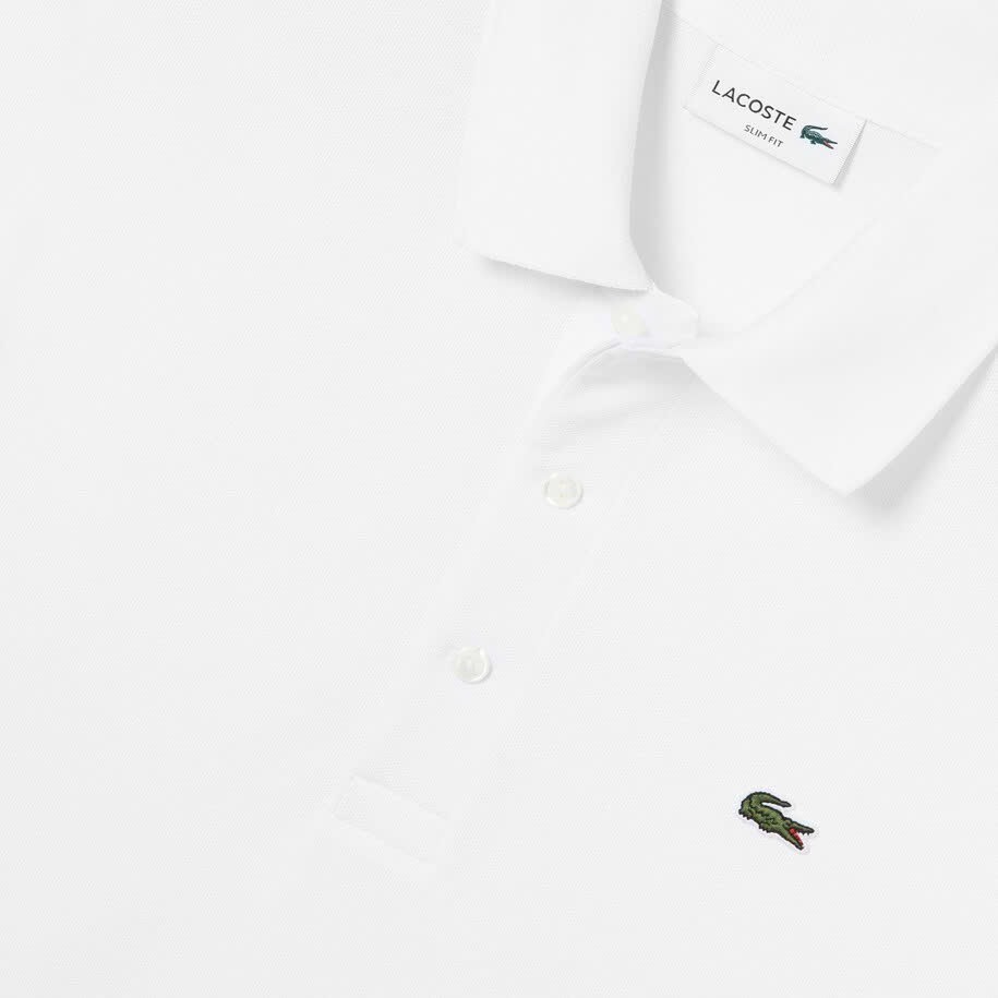 Polo Lacoste Slim Fit L.12.12 Piqué - White