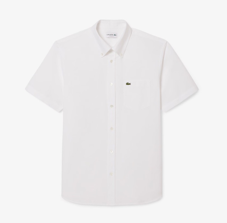 Shirt Regular Fit Short Sleeve Oxford - White