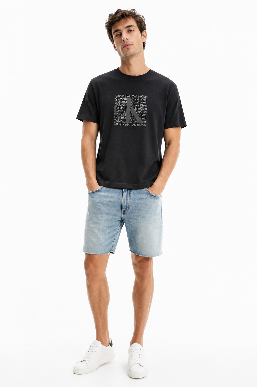 Thun Calvin Klein đen chữ CK đen bóng