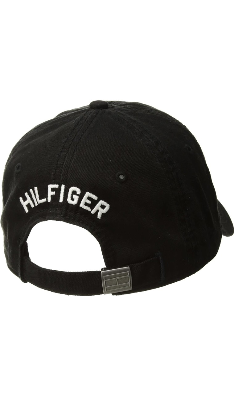Mũ Tommy Hilfiger Cotton Billy Adjustable Flap Baseball - Black