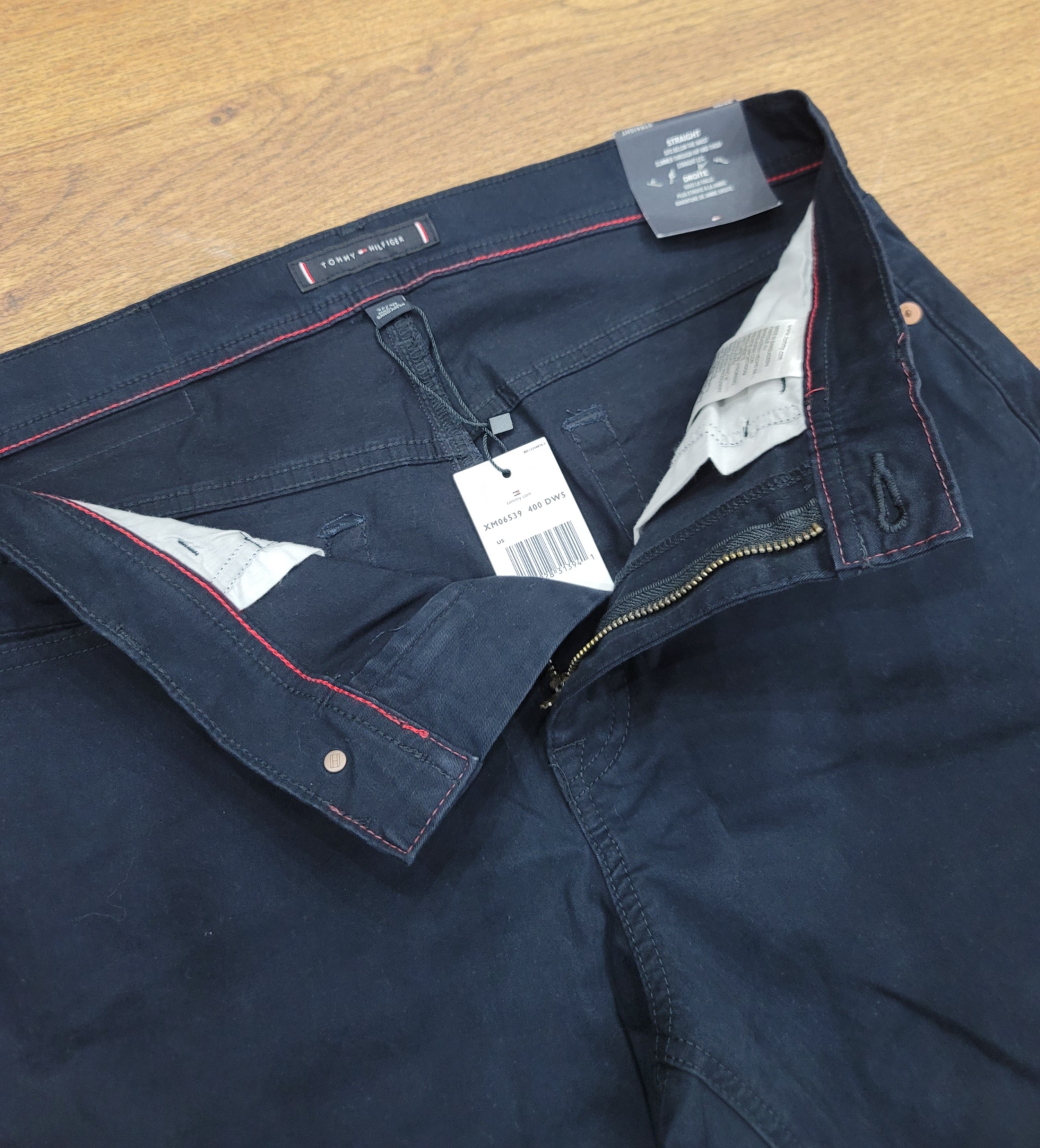 Khaki Tommy túi jean straight - Navy