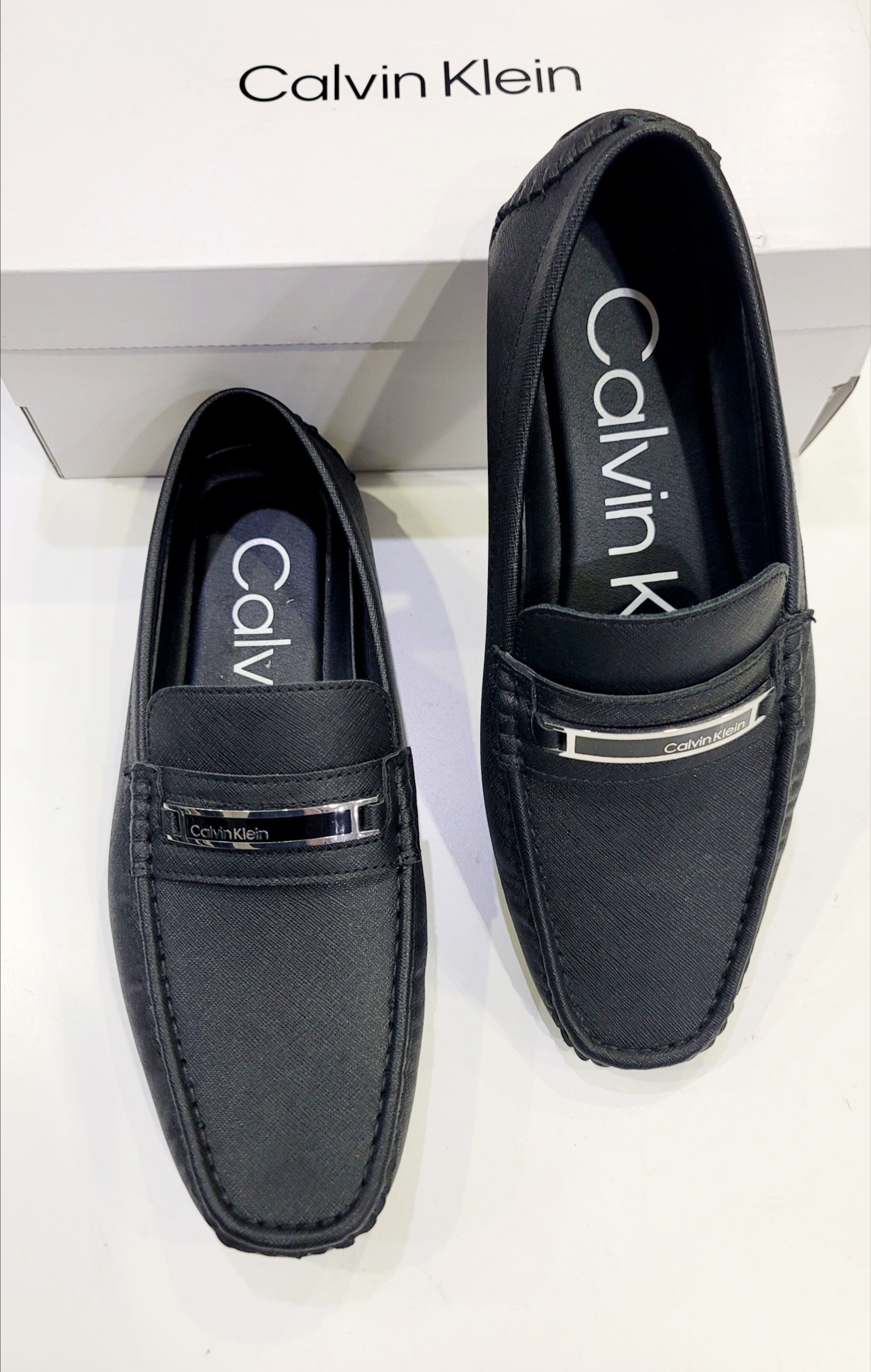 Giầy Loafer Calvin Klein - Black - Khóa bóng