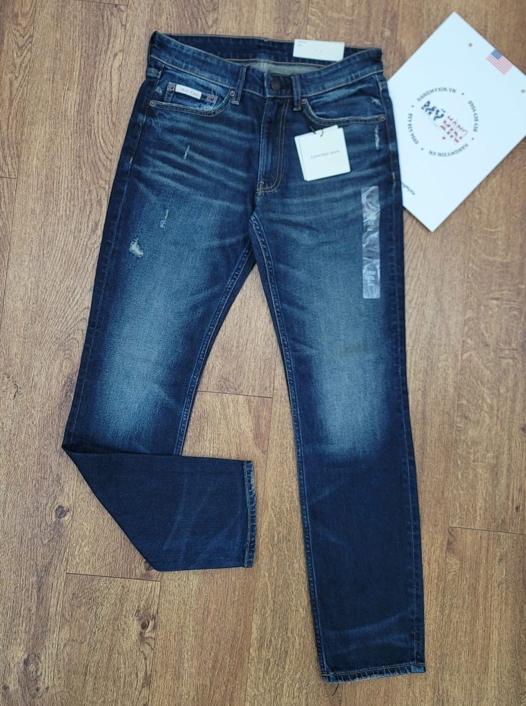 Jeans CK xanh rách