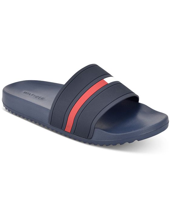 Dép Tommy Hilfiger Men's Redder Slide - Dark Blue