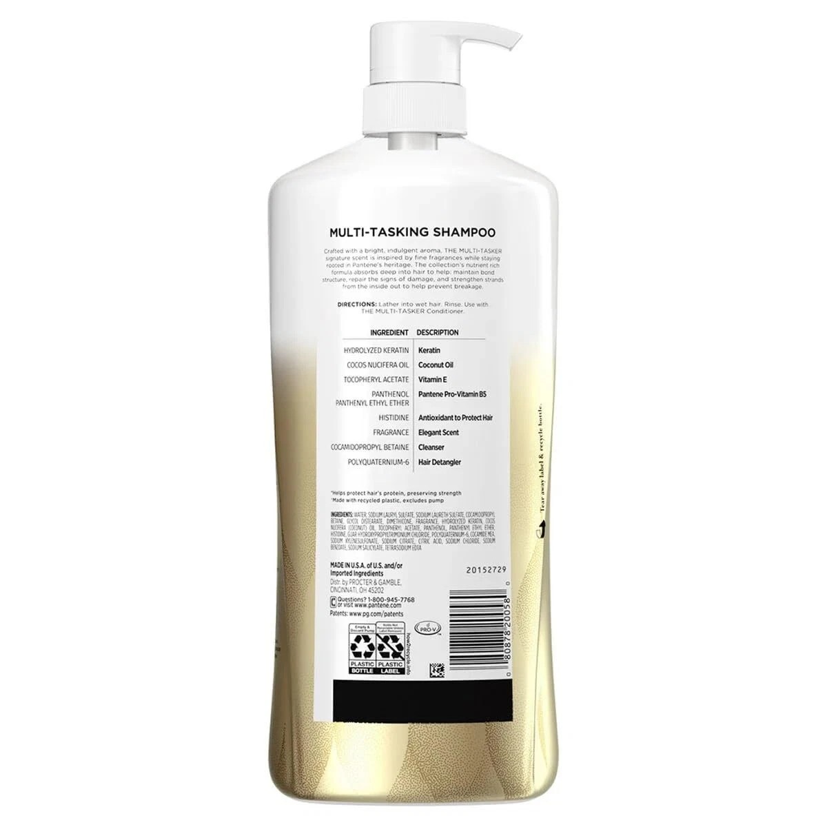 Dầu gội Pantene 10 in 1 Multi-Tasker Shampoo, 38.2 fl oz