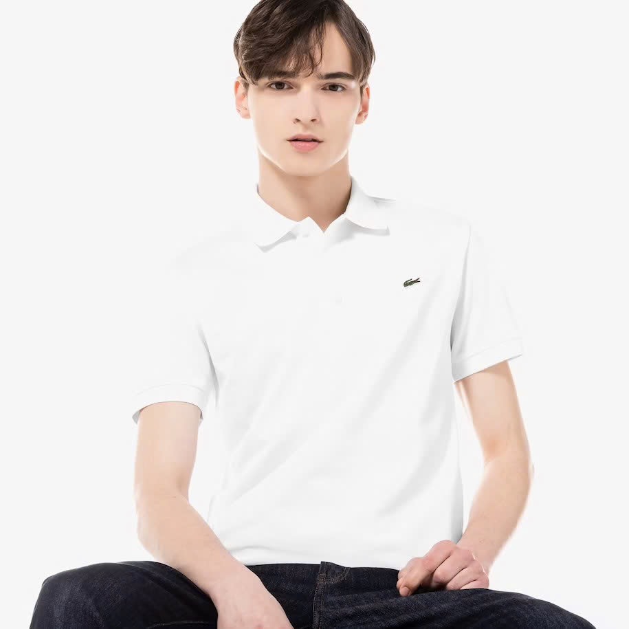 Polo Lacoste Slim Fit L.12.12 Piqué - White