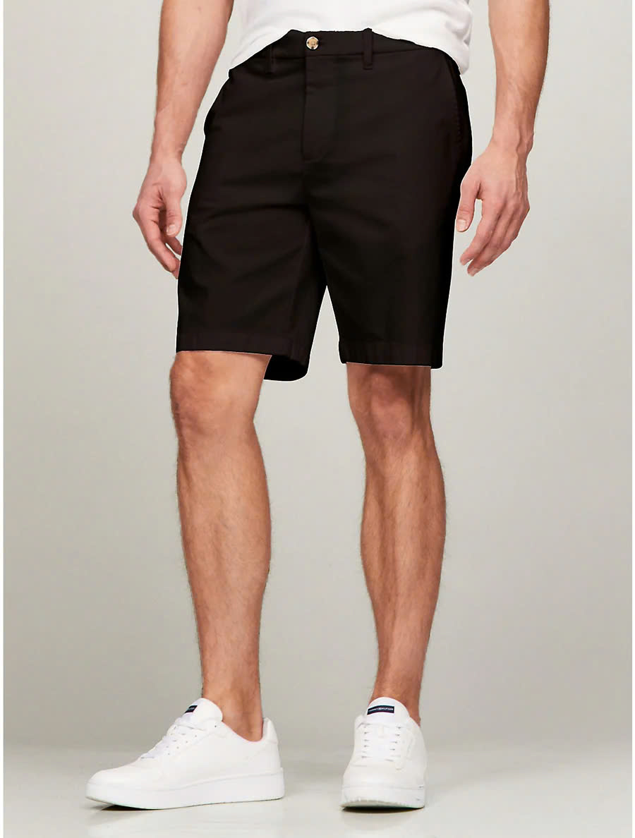 Quần Short Kaki Tommy Đen 9 inch