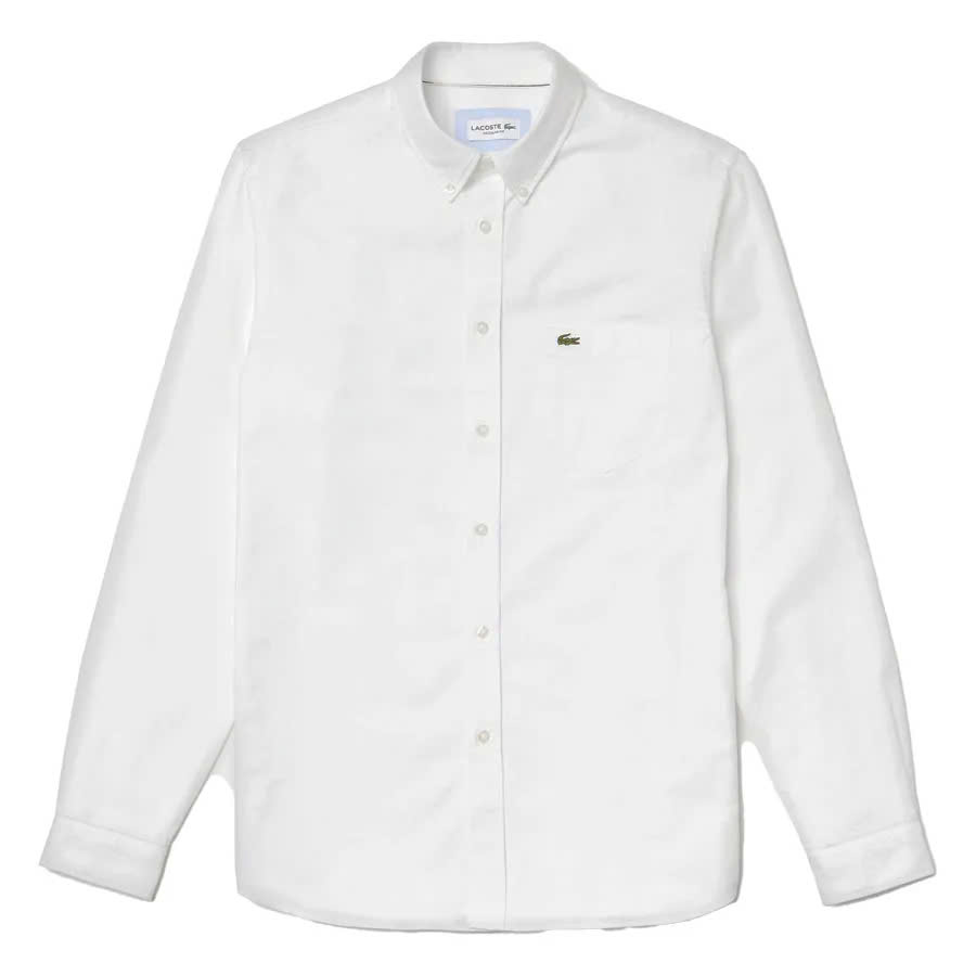 Sơ mi Lacoste trắng túi ngực