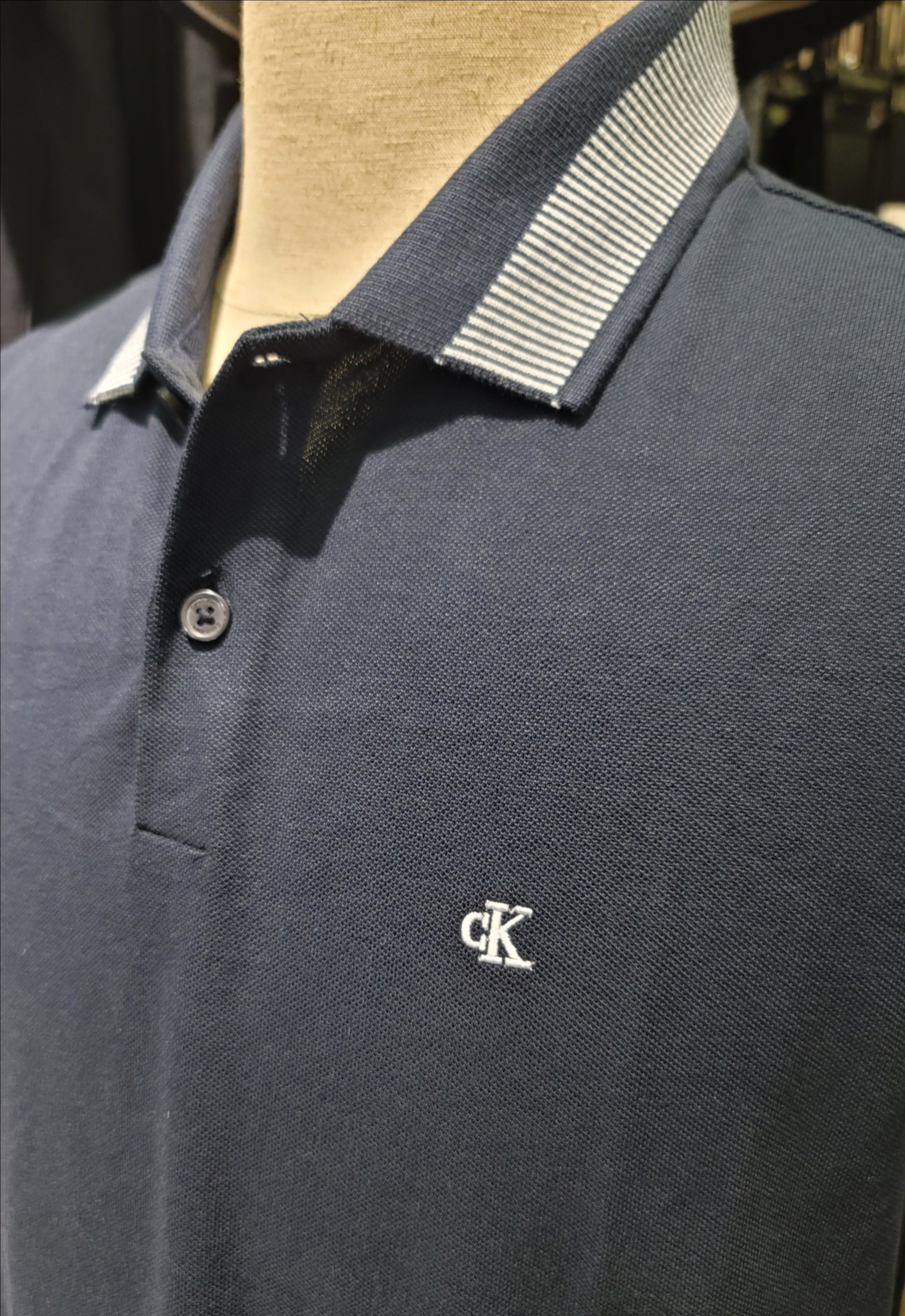 Polo Calvin Klein Check Cổ