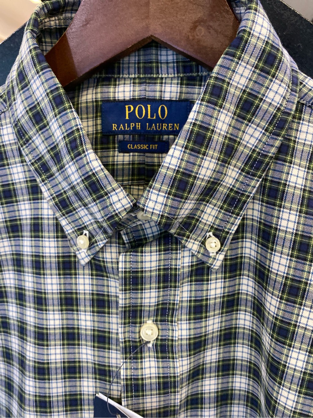 Sơ mi dài tay ralph lauren blue green