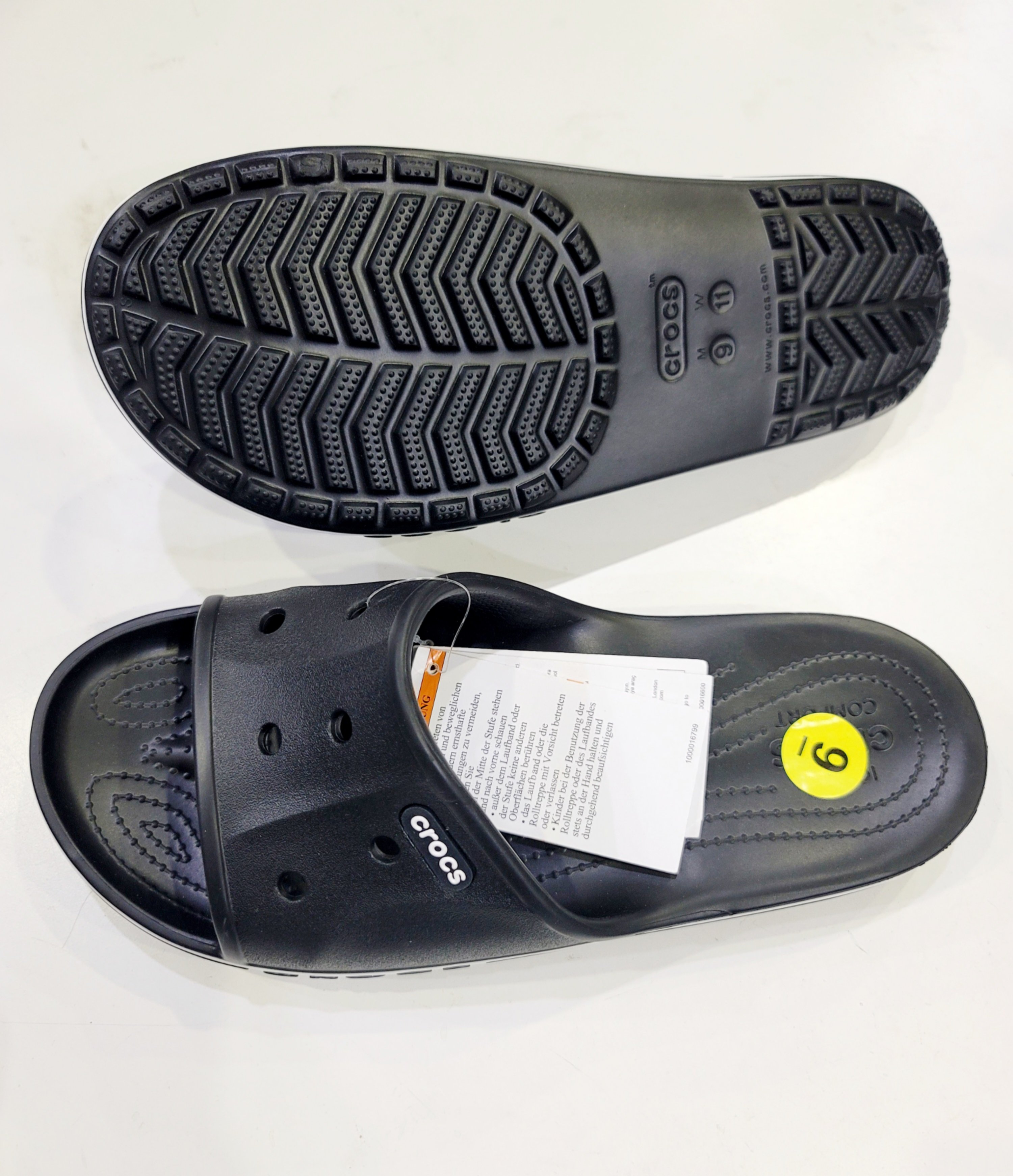 Dép Crocs Unisex Bayaband Slide - Black/White
