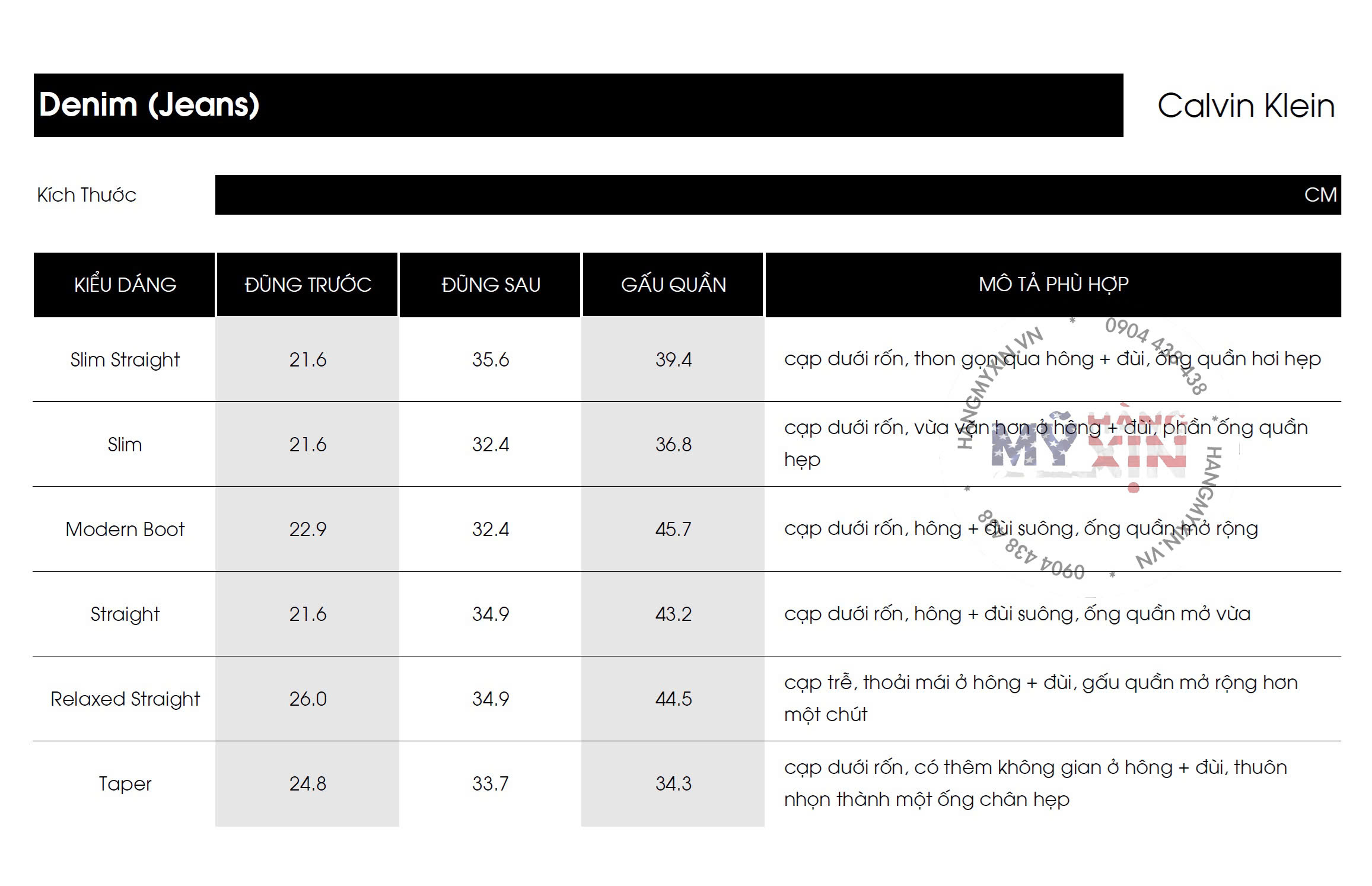 Jeans CK Slim Fit - Boston Blue Black