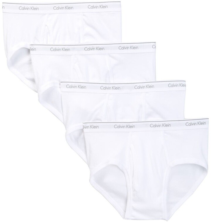 Set 4 sịp tam giác Calvin Klein - Trắng